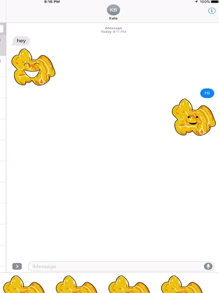 Capturas de tela do The Funky Popcorn Emoji Stickers iPad 