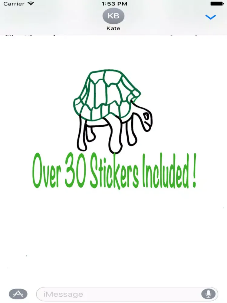 Turtle says Stickers iPad  Screenshots