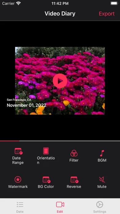 Zrzuty ekranu Video Diary - One Second Daily