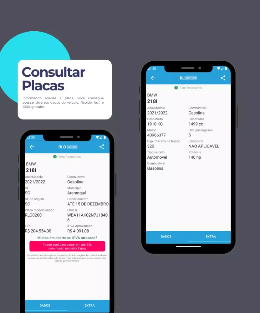 Captures d'écran de Placas e Preços - Consultas