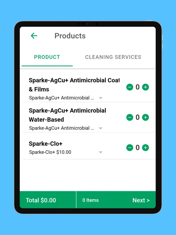 Tangkapan skrin LJK Cleaning Guru iPad 