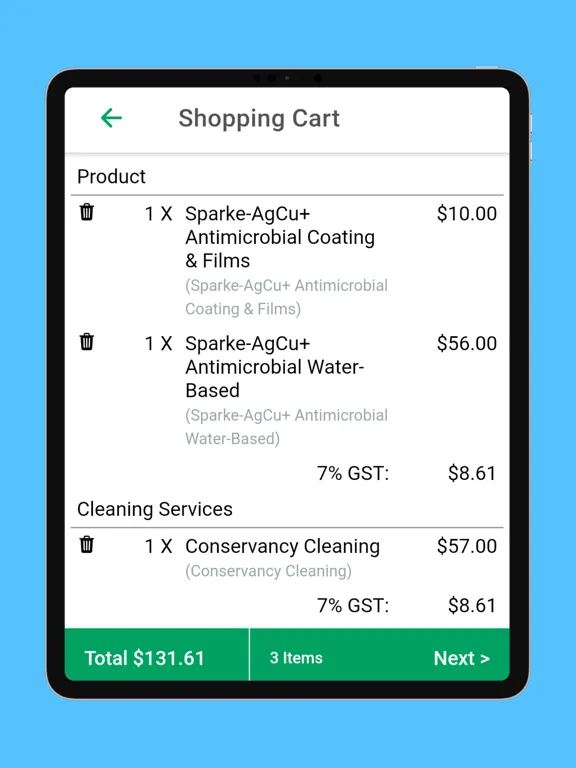 Tangkapan skrin LJK Cleaning Guru iPad 