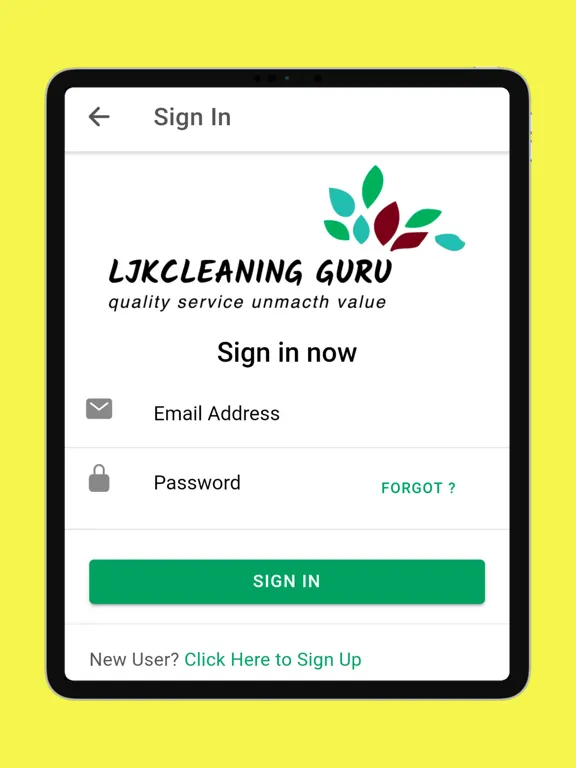 Tangkapan skrin LJK Cleaning Guru iPad 