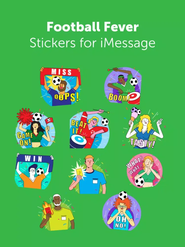 ภาพหน้าจอของ Football Fever Sticker Pack iPad 
