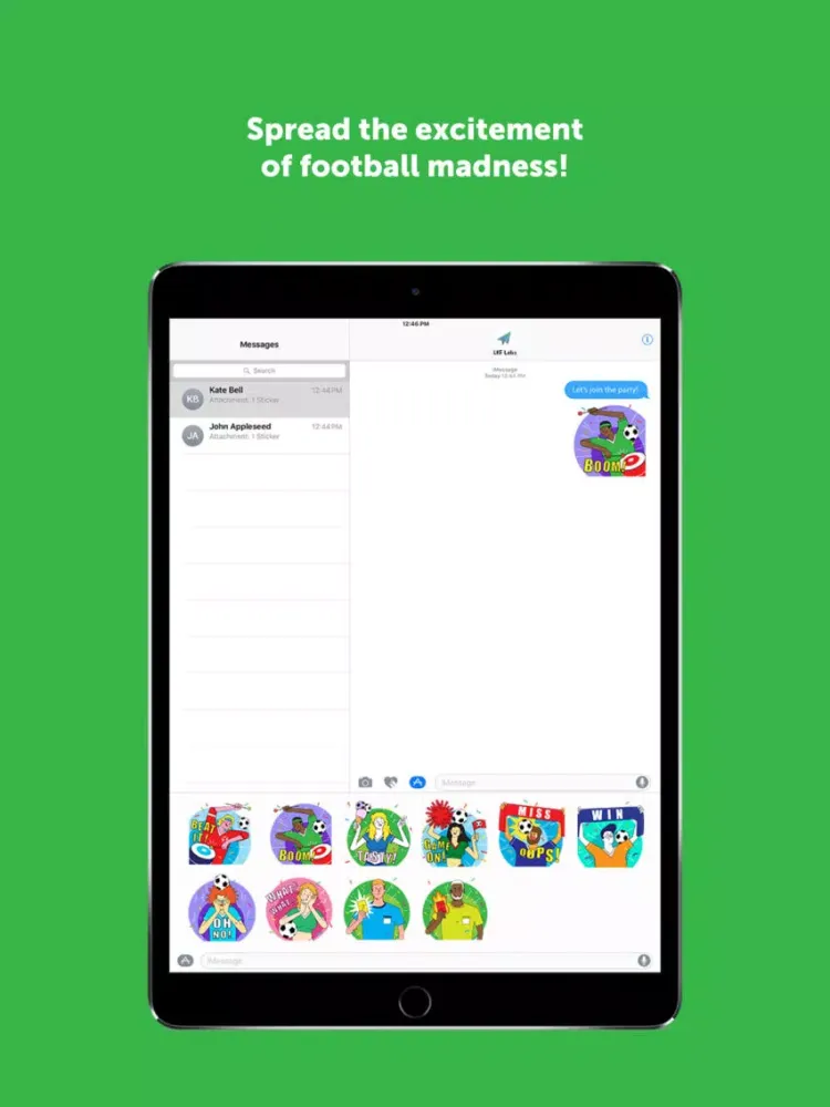 ภาพหน้าจอของ Football Fever Sticker Pack iPad 
