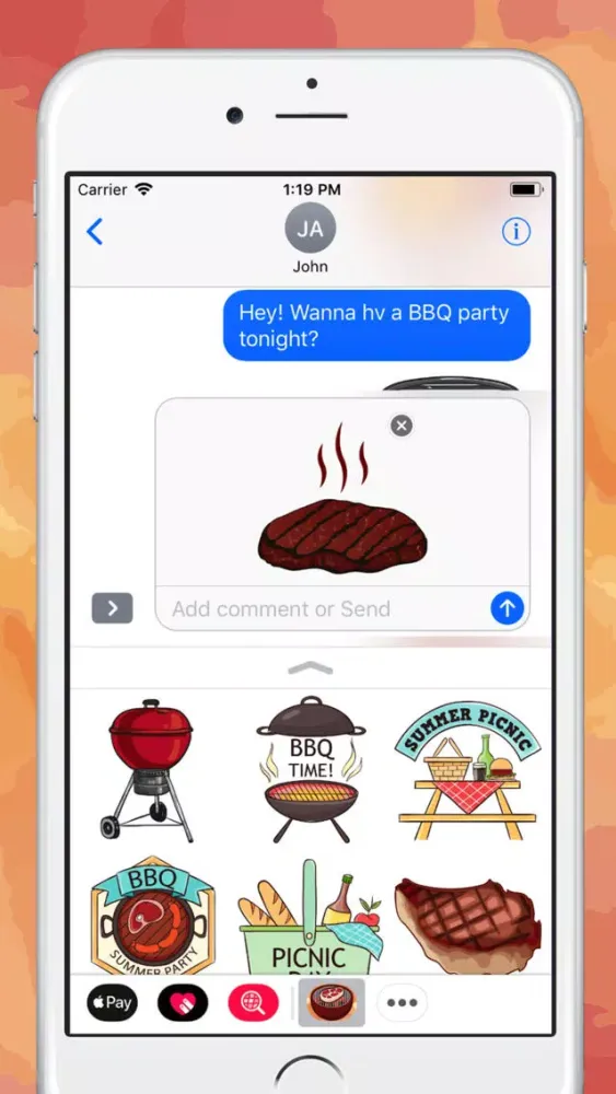 Скриншоты Barbecue Grill Party Sticker