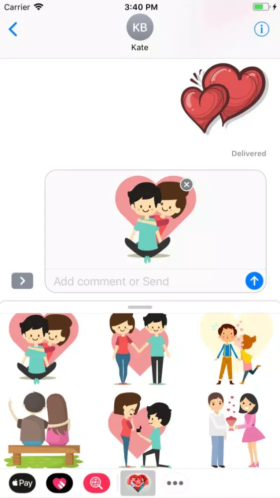 Between Romantic Stickers應用截圖