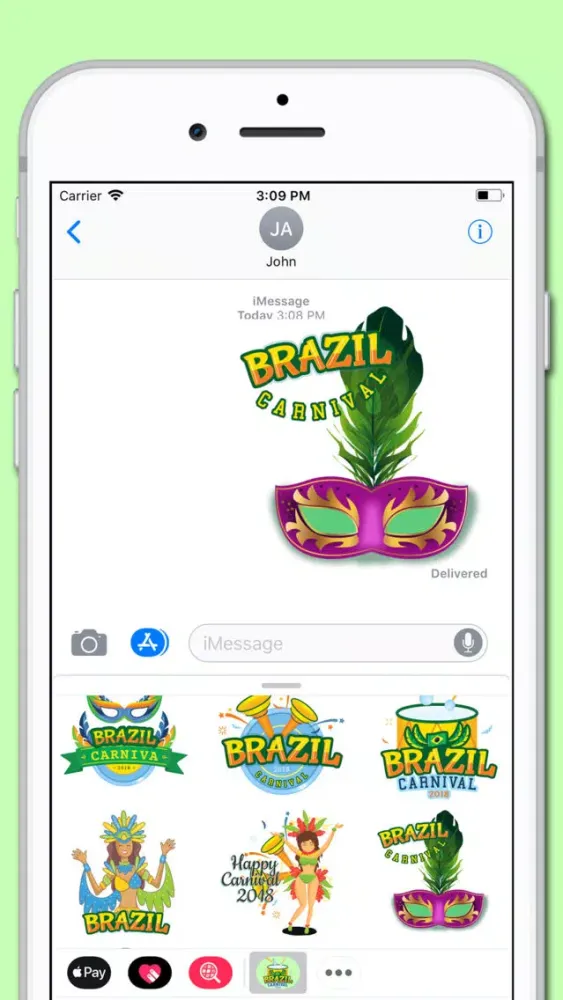 Tangkapan skrin Brazil Carnival 2018 Sticker