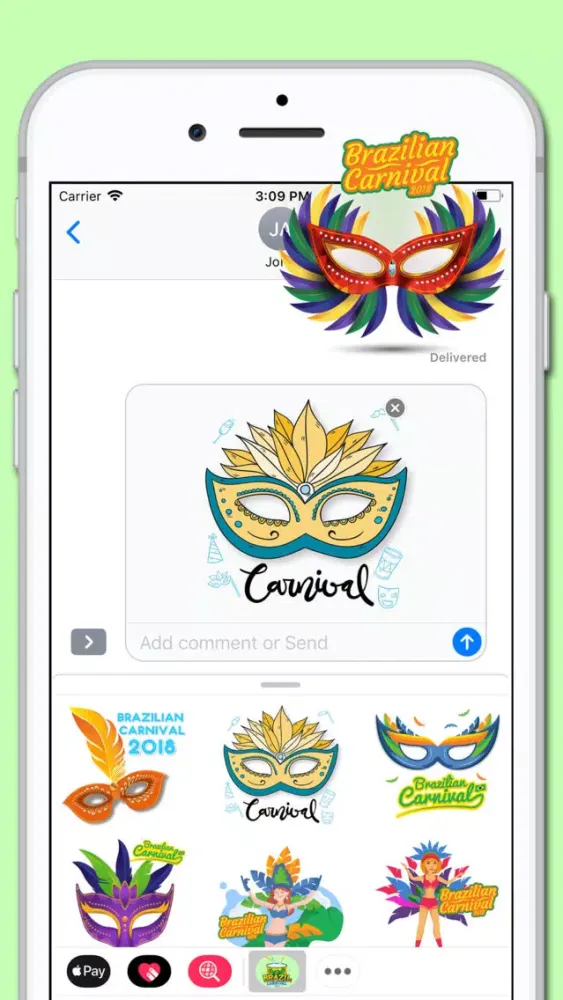 Tangkapan skrin Brazil Carnival 2018 Sticker