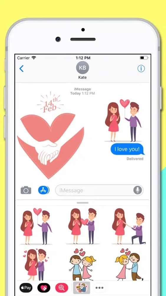 تصاویر Couple Fall in Love Stickers