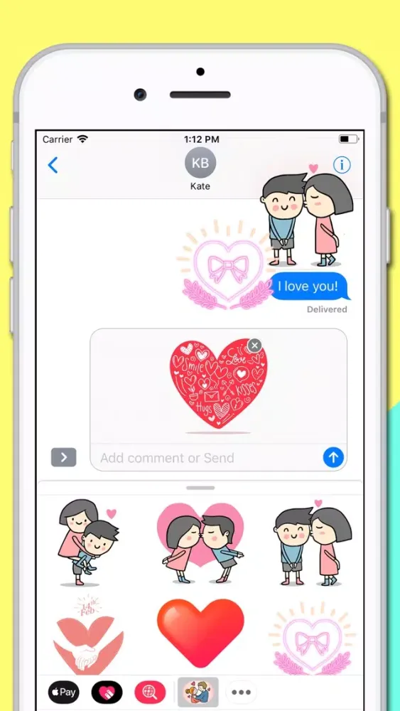 تصاویر Couple Fall in Love Stickers
