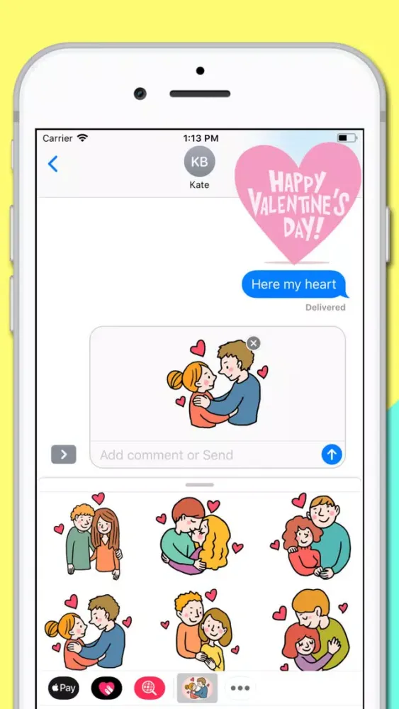 تصاویر Couple Fall in Love Stickers