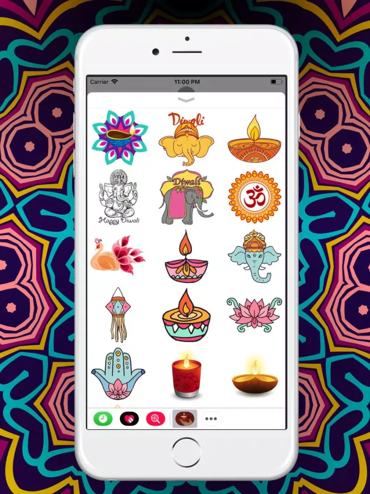 Mandala Happy Diwali Sticker iPad  Screenshots
