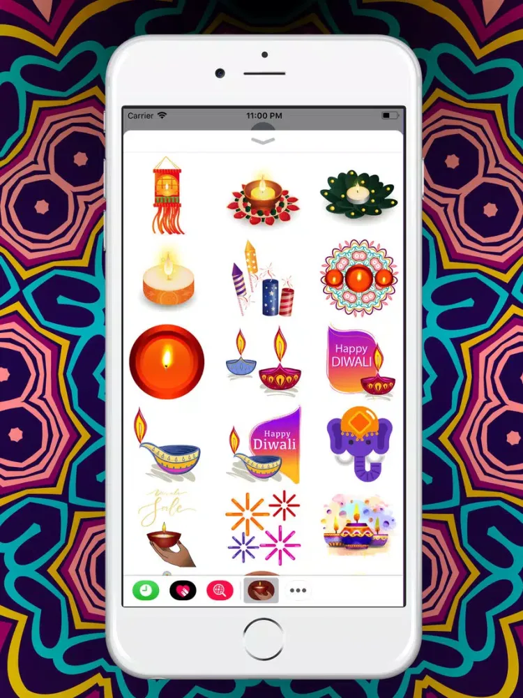 Mandala Happy Diwali Sticker iPad  Screenshots