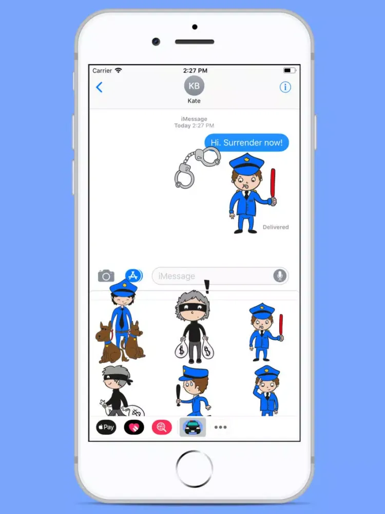 Ảnh chụp màn hình của Policeman Funny Stickers iPad 