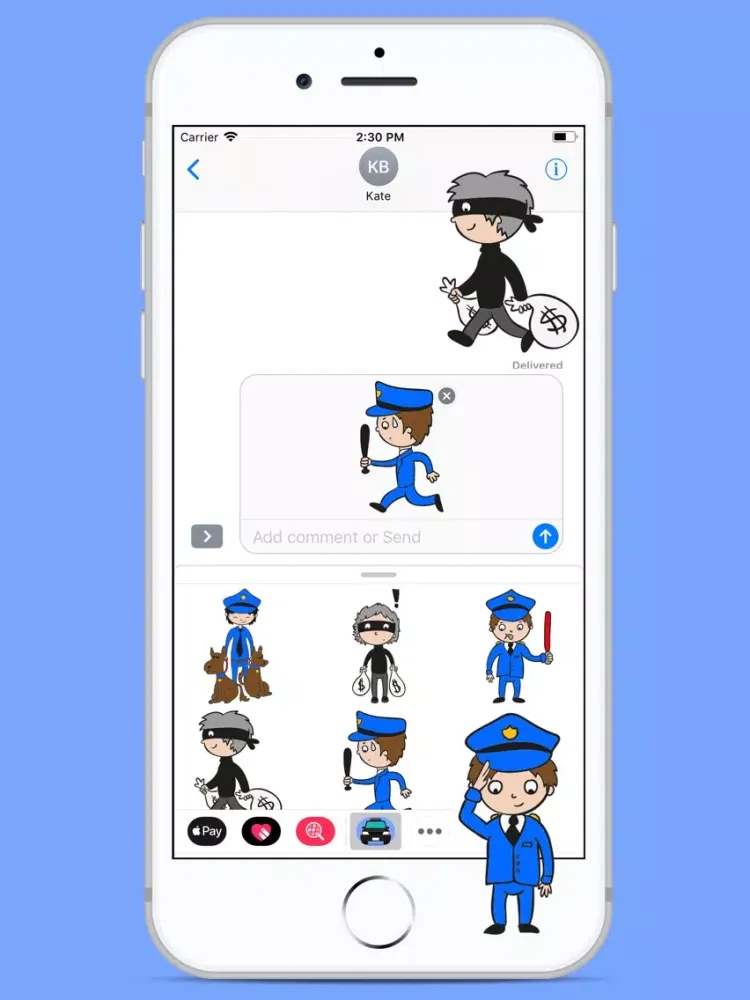 Ảnh chụp màn hình của Policeman Funny Stickers iPad 