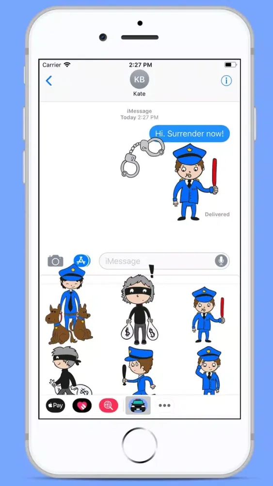 Ảnh chụp màn hình của Policeman Funny Stickers