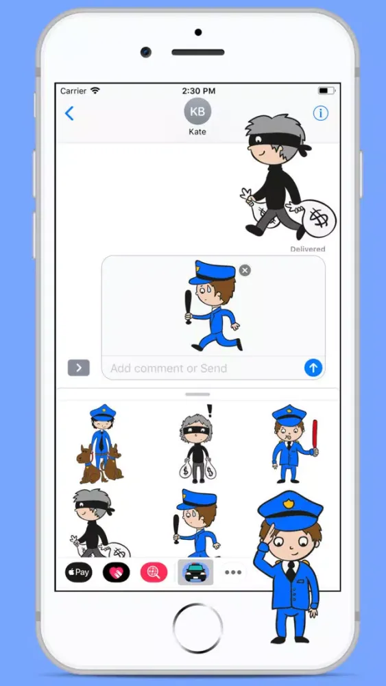 Ảnh chụp màn hình của Policeman Funny Stickers