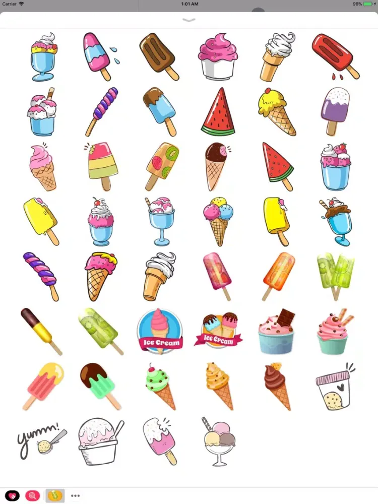 Zrzuty ekranu Sunburst Ice Cream Sticker iPad 