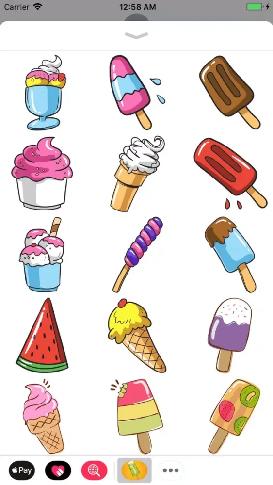 Zrzuty ekranu Sunburst Ice Cream Sticker