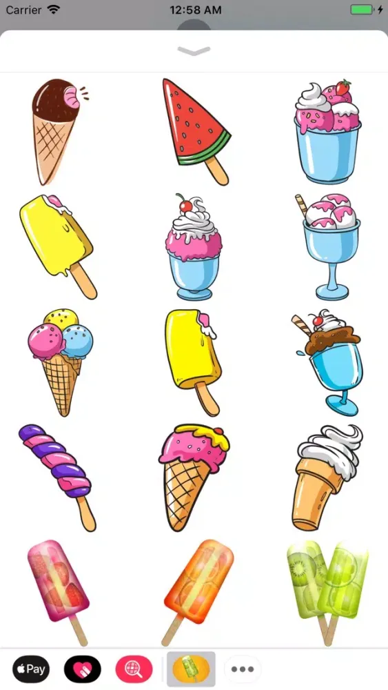 Zrzuty ekranu Sunburst Ice Cream Sticker