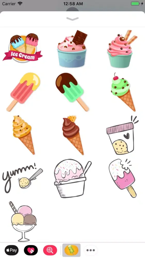 Zrzuty ekranu Sunburst Ice Cream Sticker