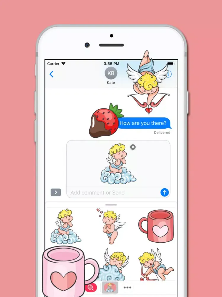 Capturas de pantalla de Valentine's Cupid Sticker iPad 