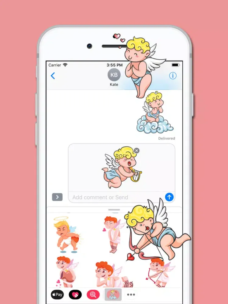 Capturas de pantalla de Valentine's Cupid Sticker iPad 