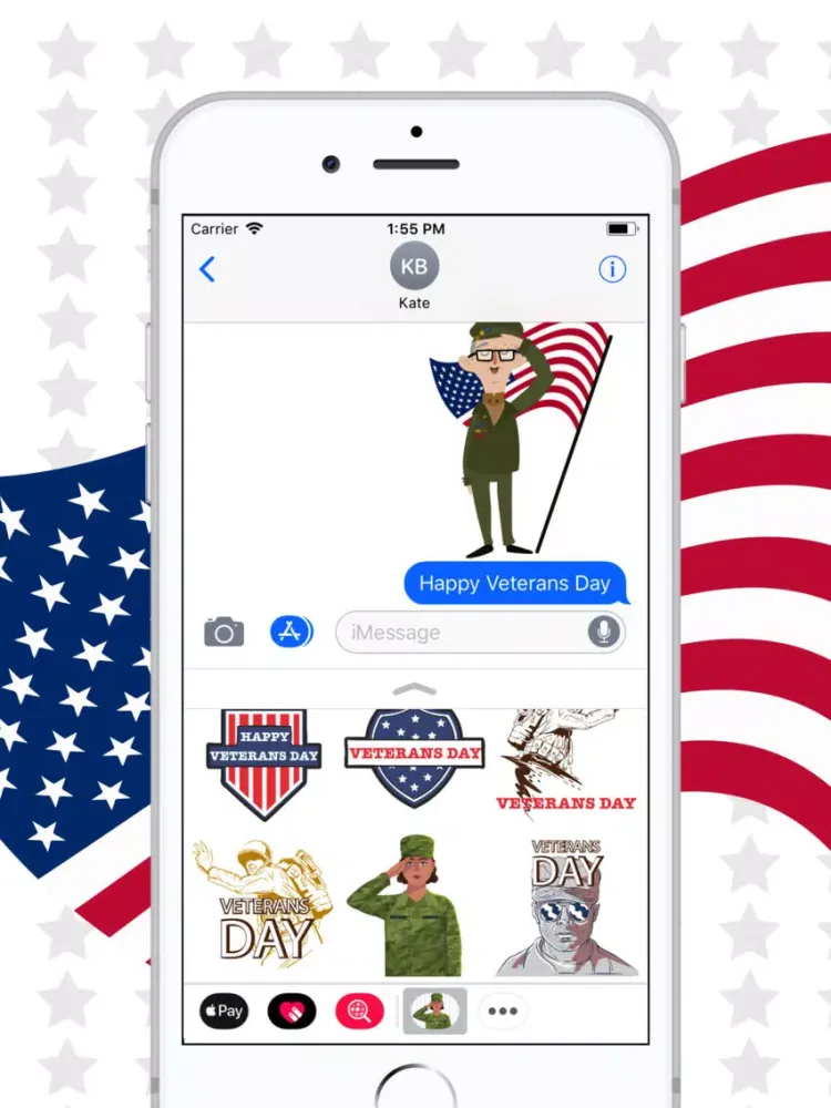 Veterans Day Honour Sticker iPad  스크린샷