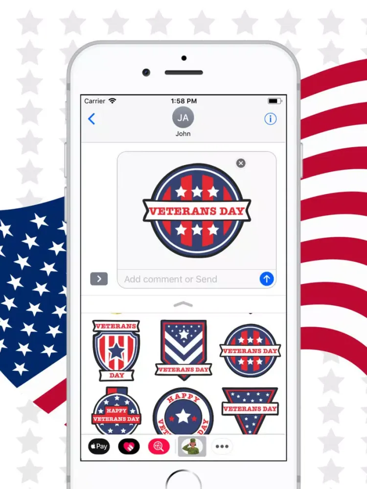 Veterans Day Honour Sticker iPad  스크린샷