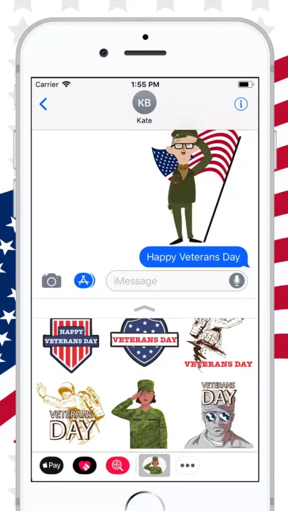 Veterans Day Honour Sticker 스크린샷