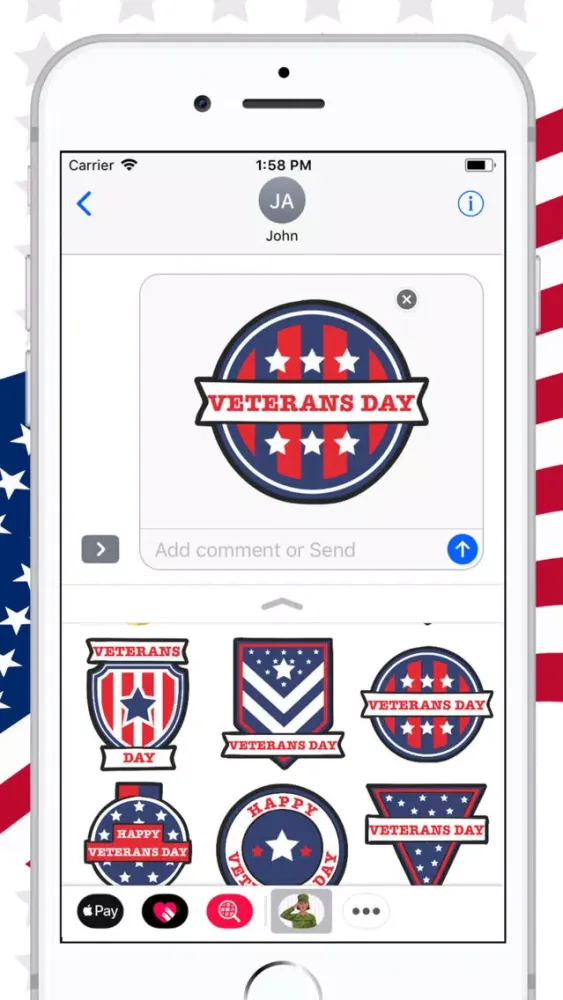 Veterans Day Honour Sticker 스크린샷