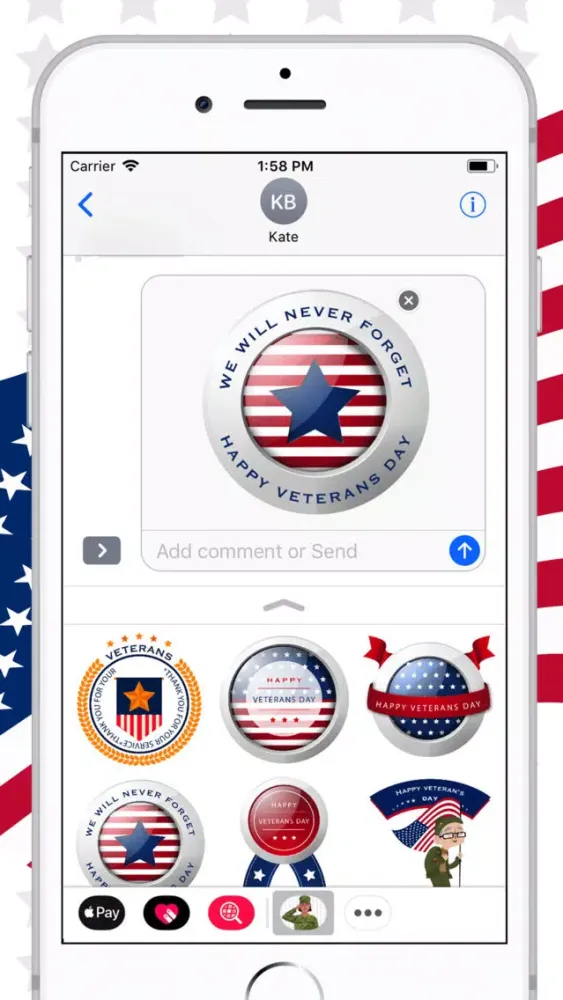 Veterans Day Honour Sticker 스크린샷