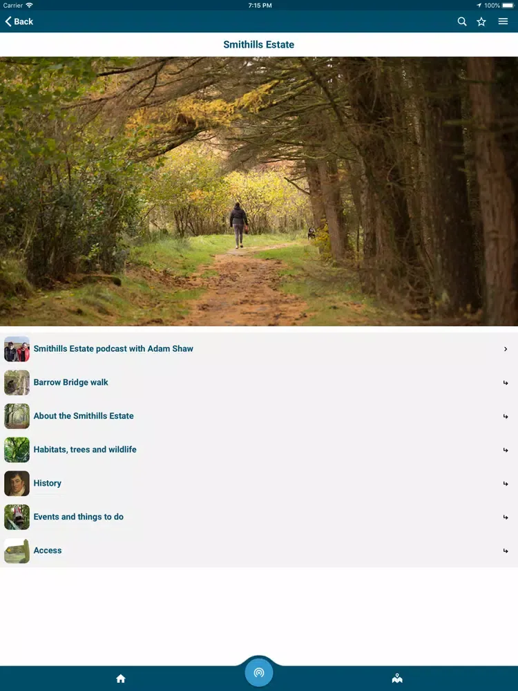 Woodland Trust visitor guides iPad  Screenshots
