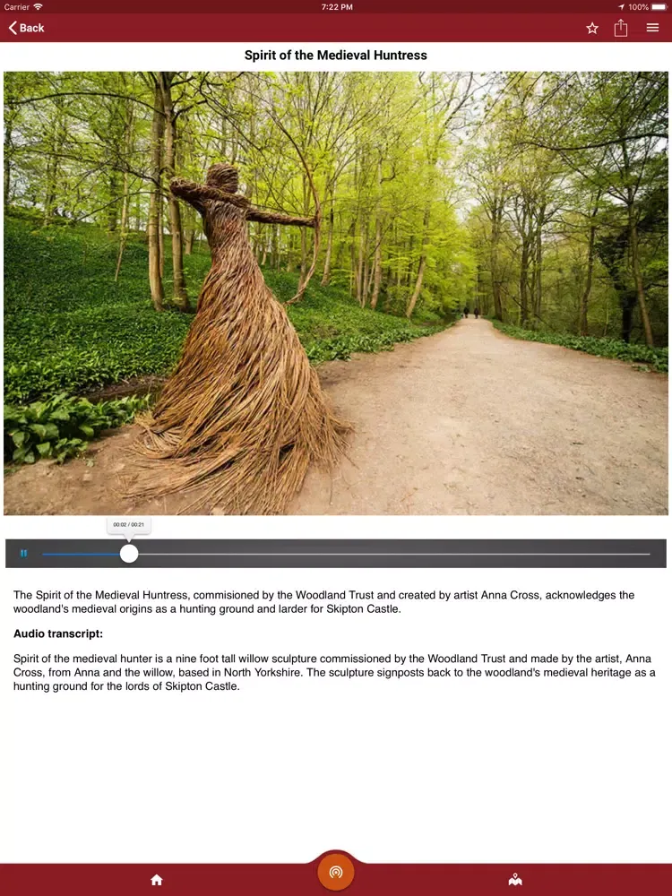 Woodland Trust visitor guides iPad  Screenshots