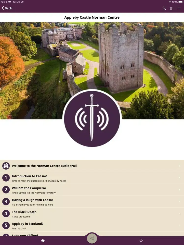 Capturas de tela do Appleby Castle Norman Centre iPad 