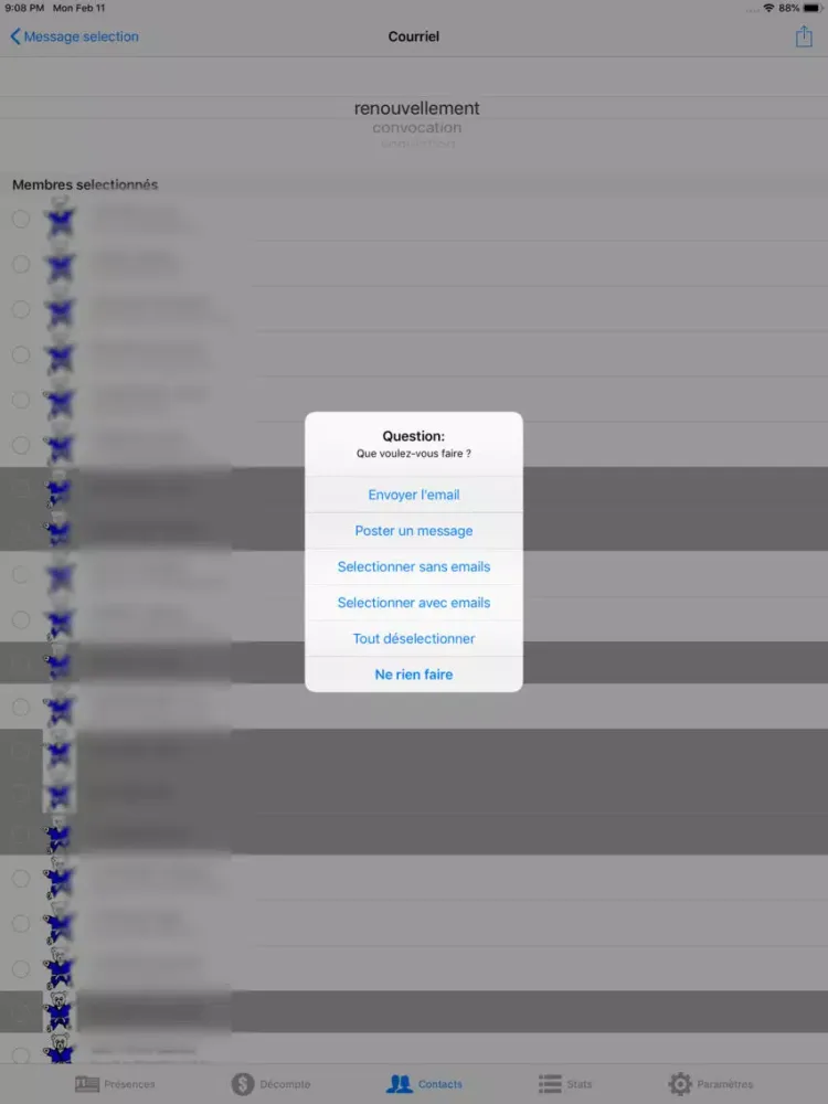 Presences Club iPad  スクリーンショット