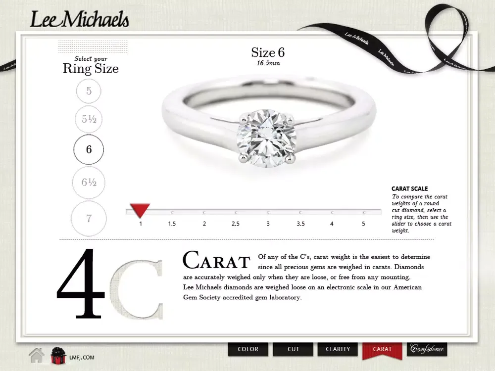 Lee Michaels Diamond Buying Guide iPad  Screenshots