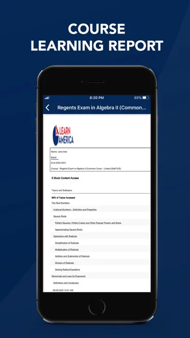 Capturas de pantalla de Learn America LMS