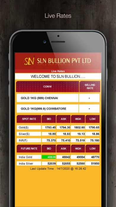 Ảnh chụp màn hình của SLN Bullion