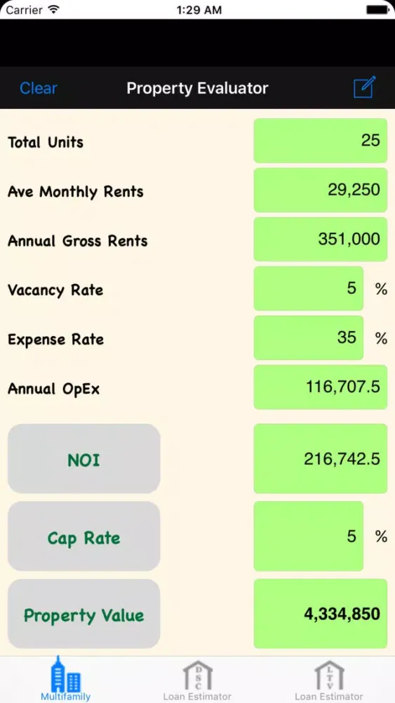 MRE: Multifamily Real Estate Calculator 스크린샷