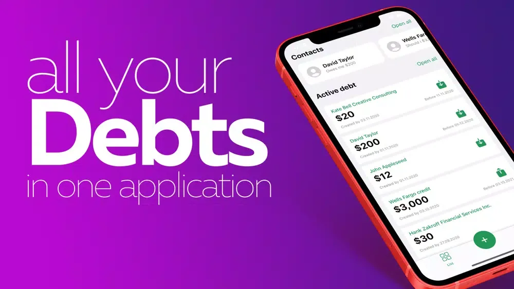 Capturas de tela do Debt tracker - Robi
