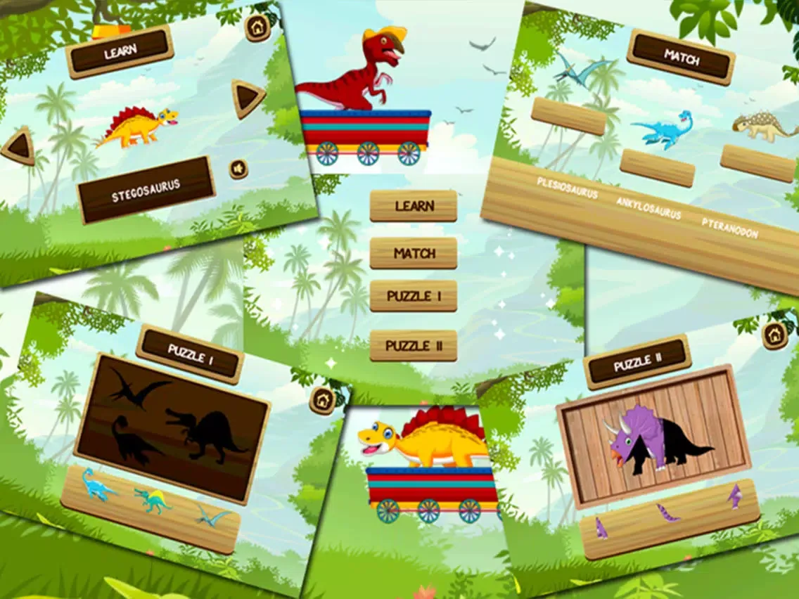 Dinosaur Train & Sounds Fun Dino JigSaw Puzzle Game for Toddler & Preschool Kids | Educational Games for Children 3 4 5 6 Years Free !!! iPad  स्क्रीनशॉट