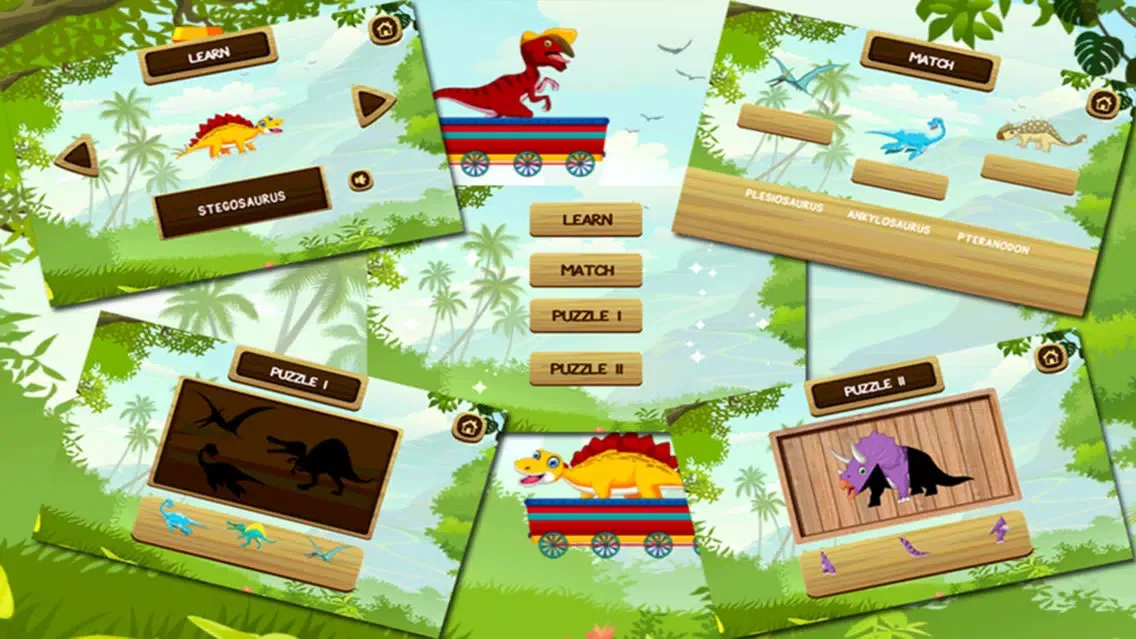 Dinosaur Train & Sounds Fun Dino JigSaw Puzzle Game for Toddler & Preschool Kids | Educational Games for Children 3 4 5 6 Years Free !!! स्क्रीनशॉट