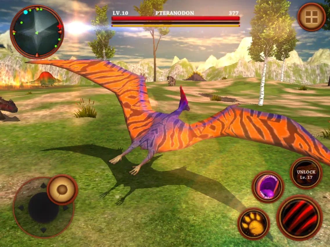 Captures d'écran de Flying Pterodactyl Simulator : Dinosaurs Survival iPad 