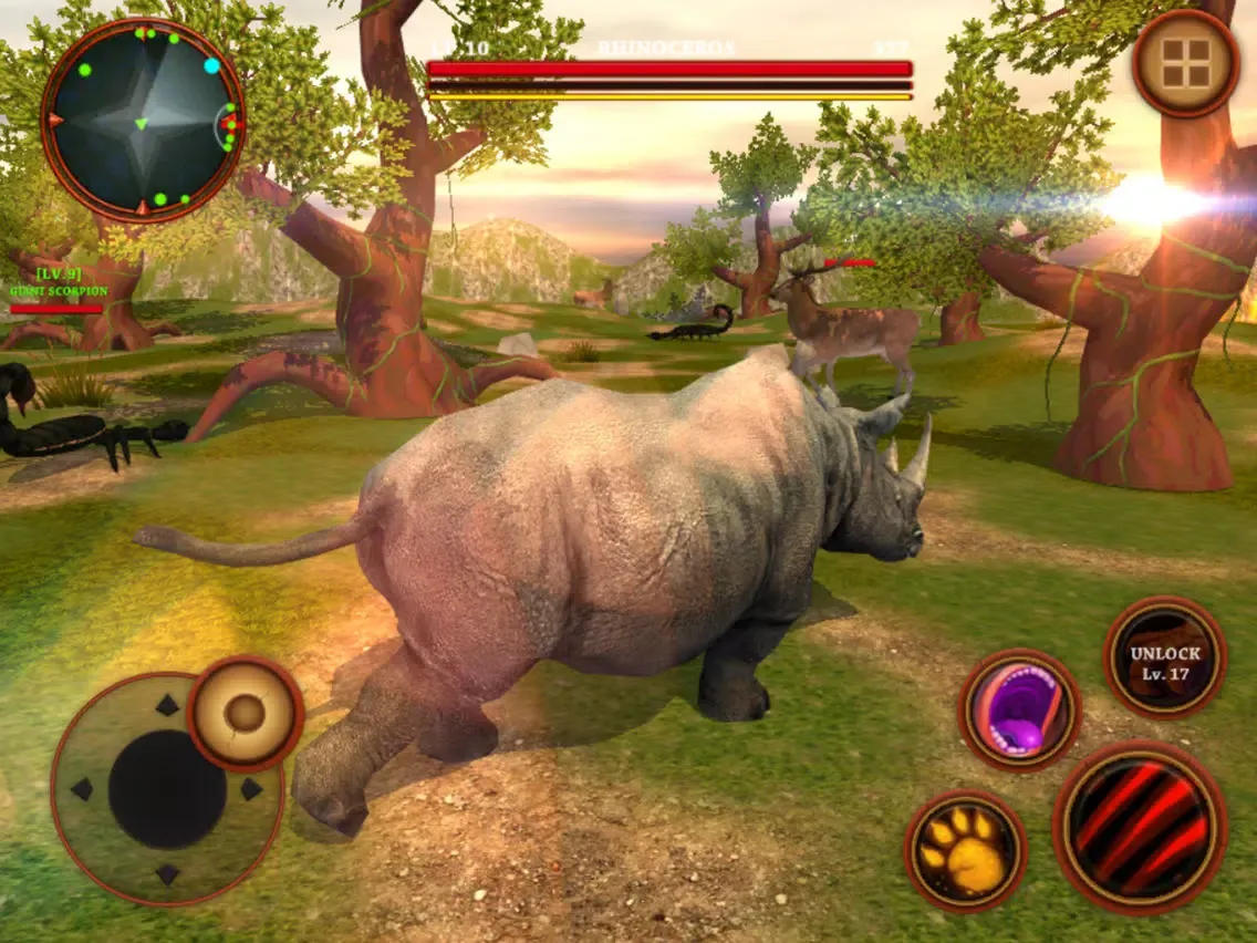 Rhino Africa Simulator : Wild Animal Survival Game iPad  Screenshots