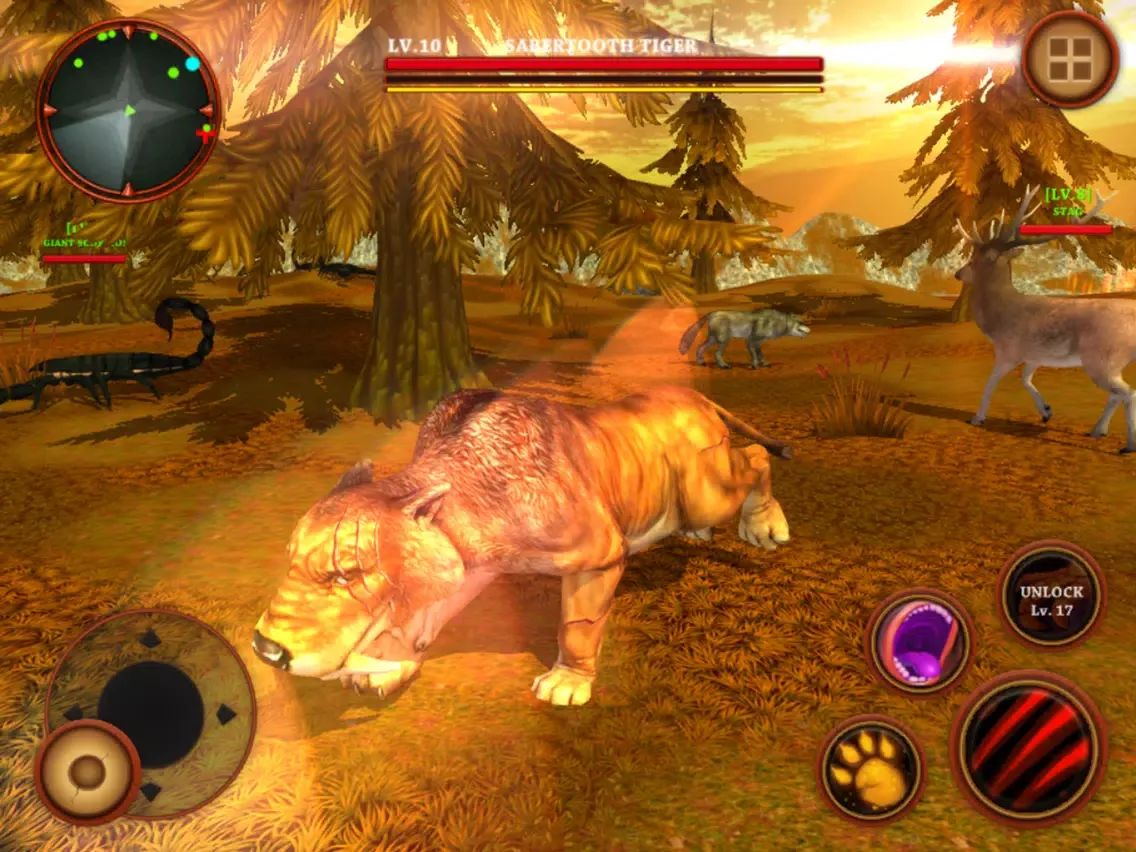 صور Sabertooth Tiger Survival Simulator : Wild Animals iPad 