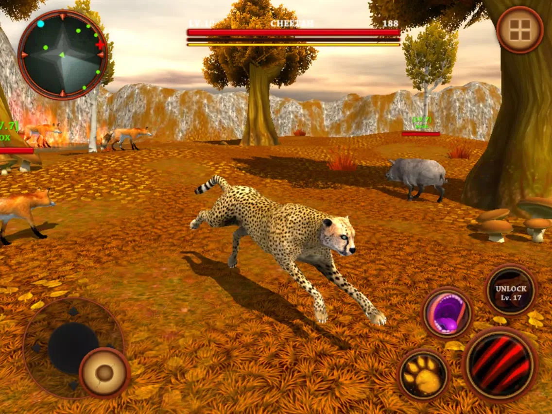 Wild Cheetah Simulator Game - Animals Survival 3d iPad  Screenshots