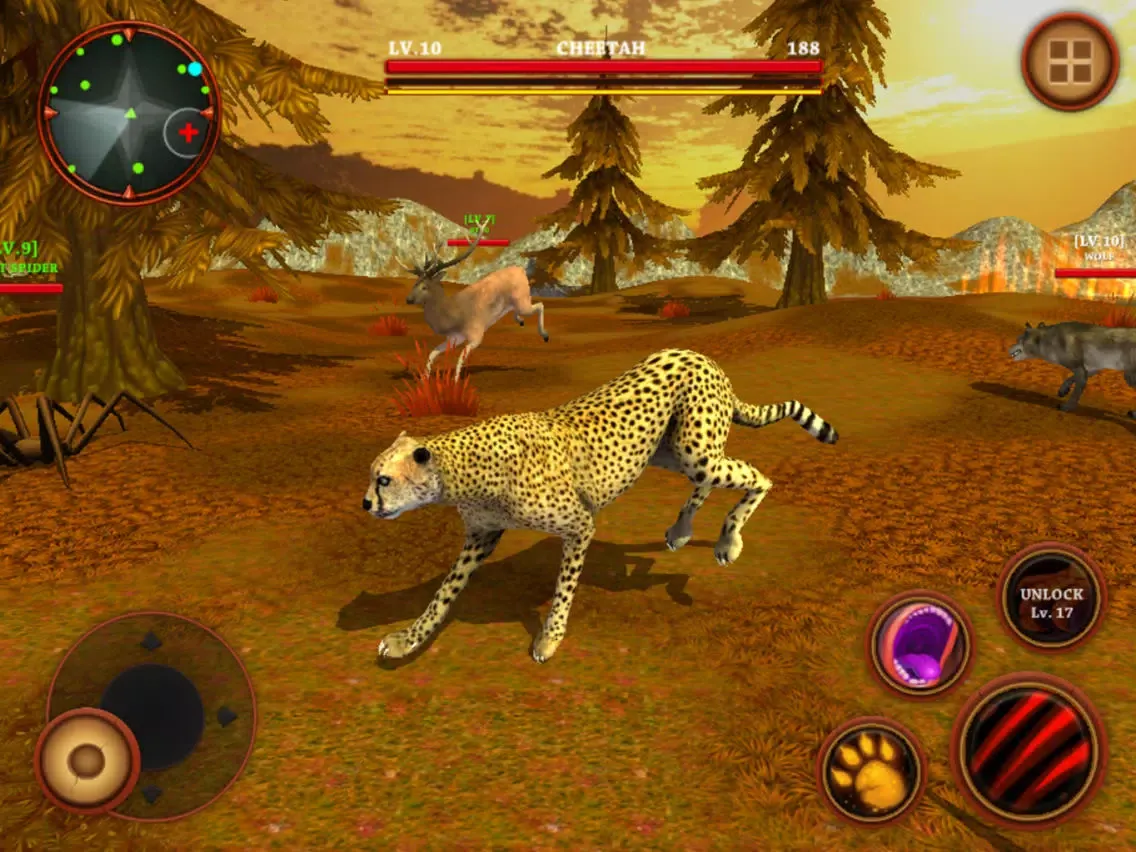 Wild Cheetah Simulator Game - Animals Survival 3d iPad  Screenshots