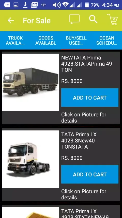 Used truck sales + transport Screenshots